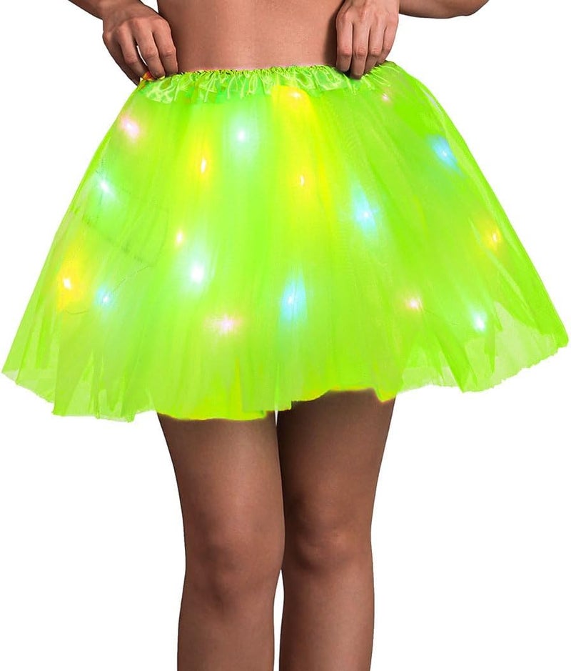 TWINKLEDE Light Up Tutu Skirt Led Tulle Tutus Glow Running Dance Costume Skirts for Women - Image 1